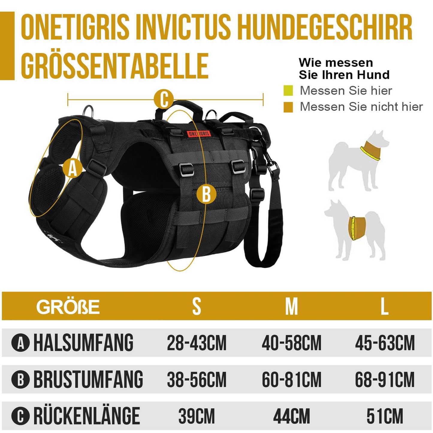 Tactical MOLLE Dog Harness – Heavy-Duty No-Pull Harness for Large Dogs