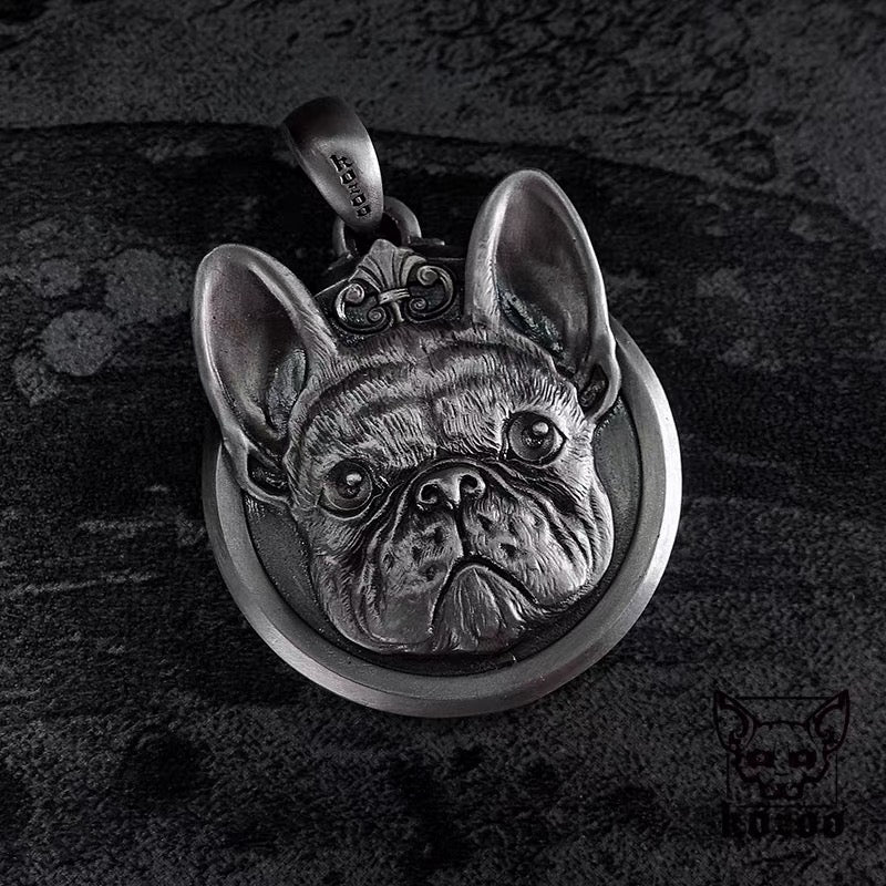 Custom Pet Silver Necklace | Photo Engraved Pet Memorial Jewelry