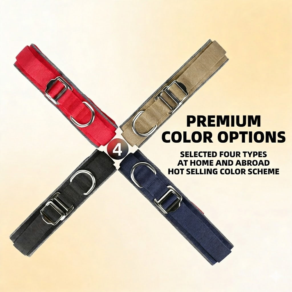 Night Reflective Soft Neoprene Padded Dog Collar | Durable Nylon Adjustable Pet Collar for All Breeds