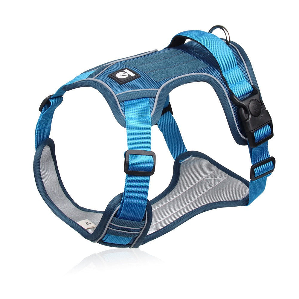 No Pull Dog Harness with Reflective Strips, Adjustable Padded Vest for Large Medium Dogs, Heavy Duty Escape-Proof Pet Harness for Walking Training