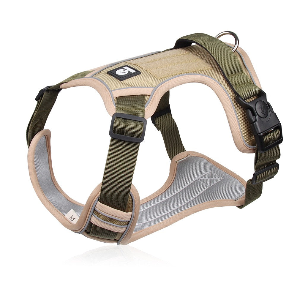 No Pull Dog Harness with Reflective Strips, Adjustable Padded Vest for Large Medium Dogs, Heavy Duty Escape-Proof Pet Harness for Walking Training