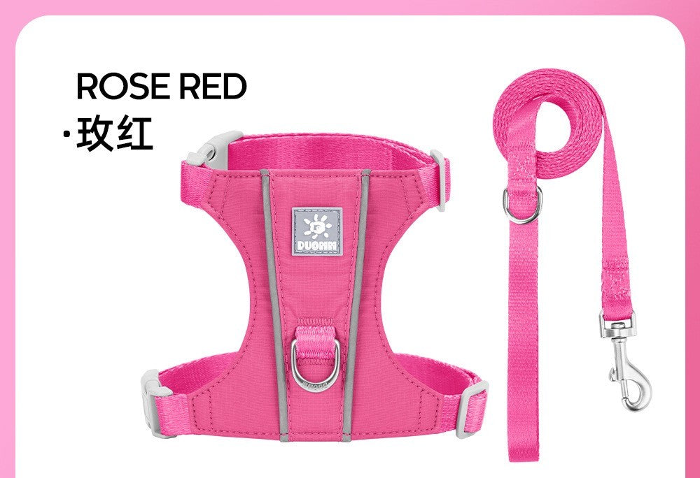 Puppy & Cat Walking Harness Set - Ultra-Lightweight Reflective Step-in Harness for Small Pets, Comfort & Safety
