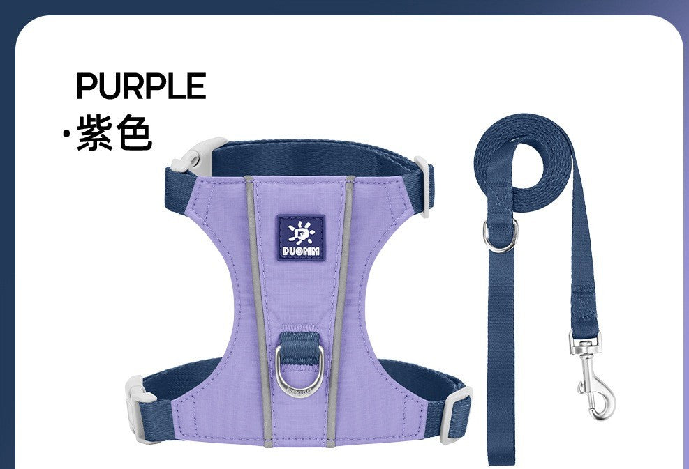 Puppy & Cat Walking Harness Set - Ultra-Lightweight Reflective Step-in Harness for Small Pets, Comfort & Safety
