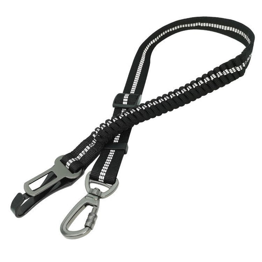 Reflective Dog Car Safety Belt with Elastic Buffer - Heavy Duty Nylon Tether with Quick-Release Buckle for Medium Large Dogs