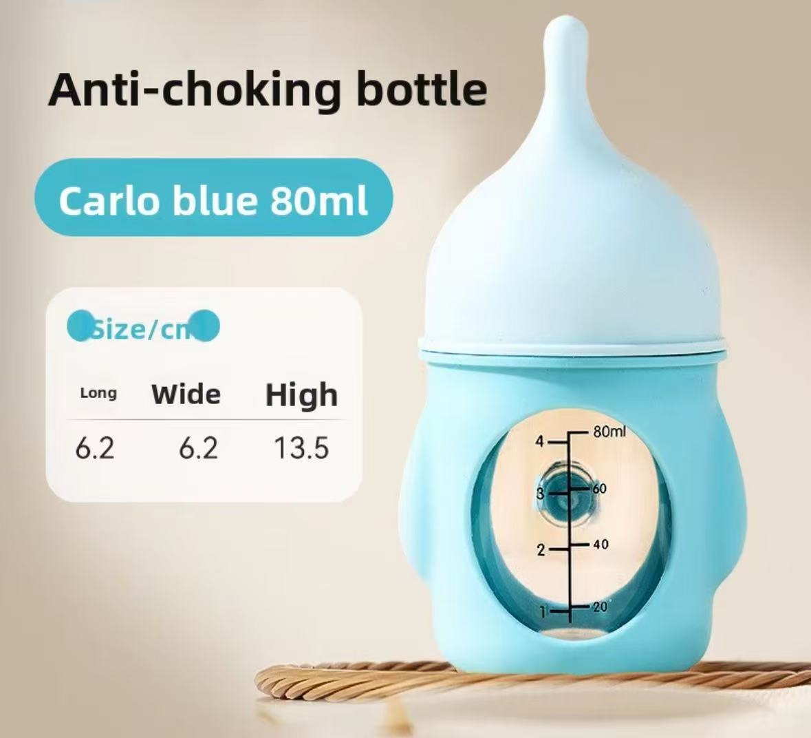 20ml ８０MLSmall Pet Nursing Bottle, BPA-Free Silicone Puppy Kitten Feeding Bottle with Scale, Anti-Colic Soft Nipple for Newborn Small Animals