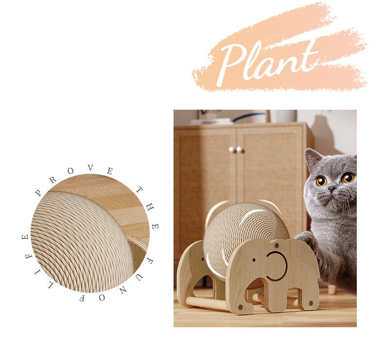 Rotatable Sisal Cat Scratcher Toy
