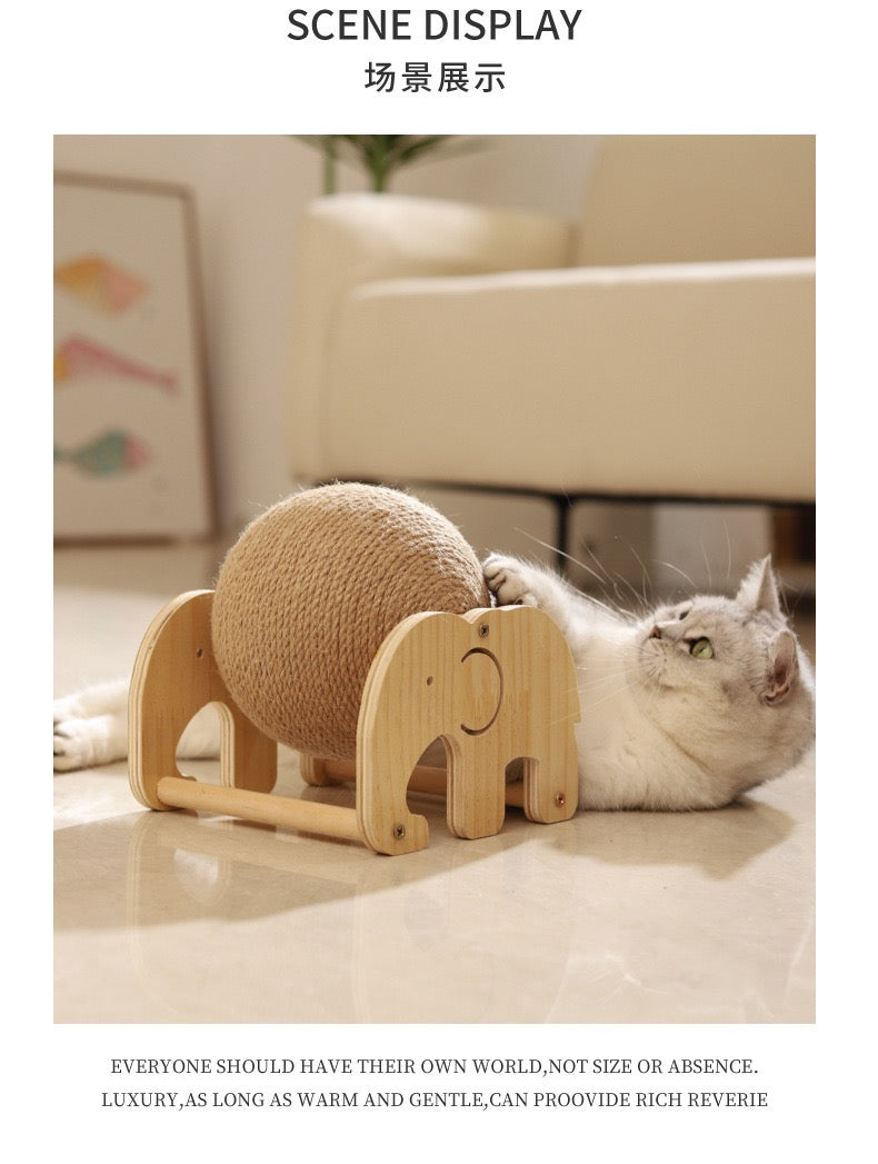 Rotatable Sisal Cat Scratcher Toy
