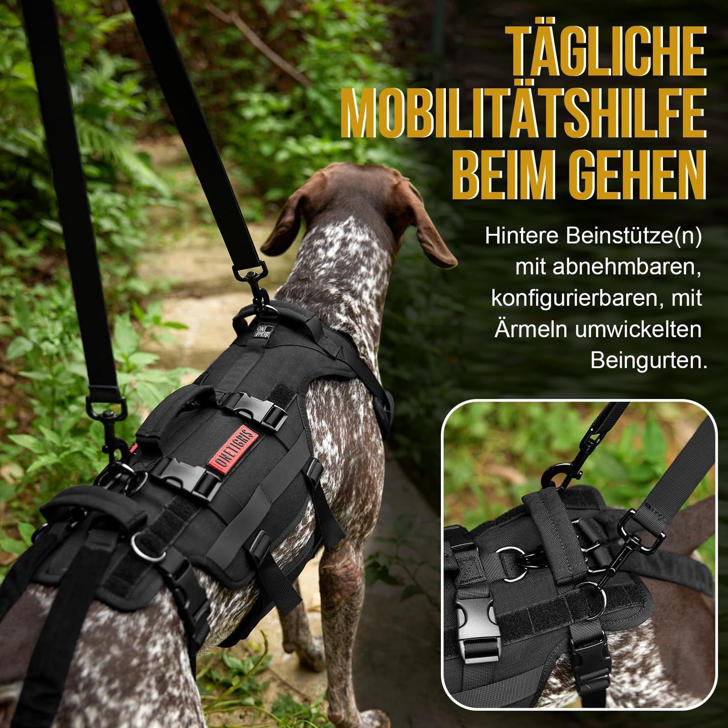 Tactical MOLLE Dog Harness – Heavy-Duty No-Pull Harness for Large Dogs