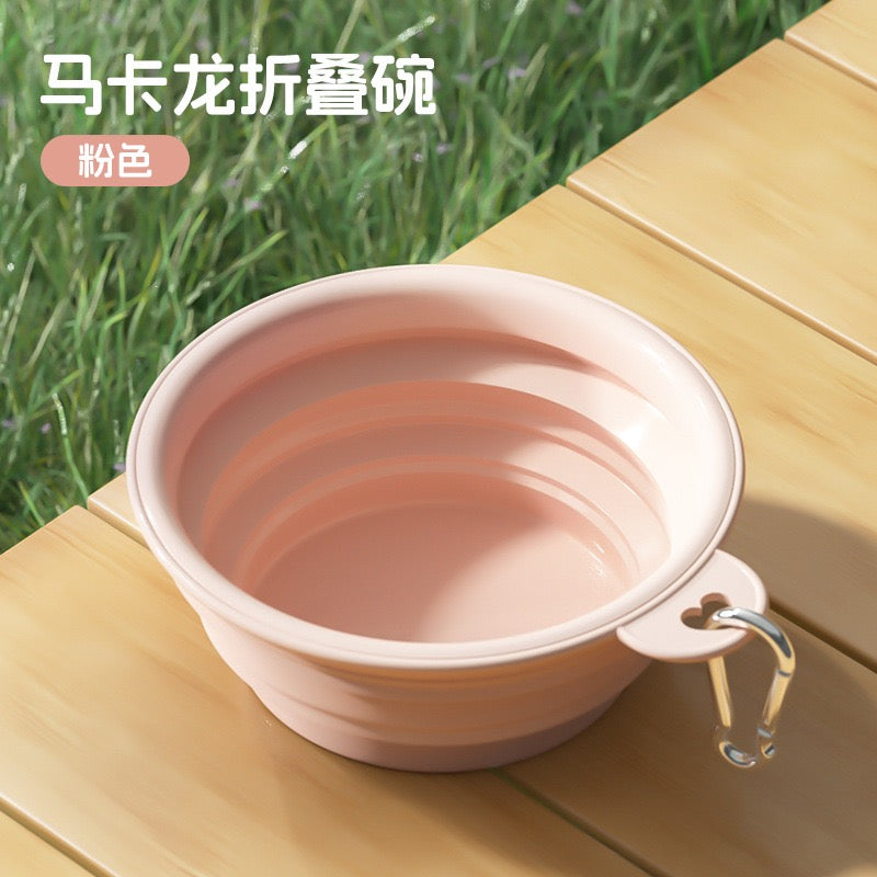 Collapsible Pet Travel Bowl – Portable Water & Food Bowl with Carabiner