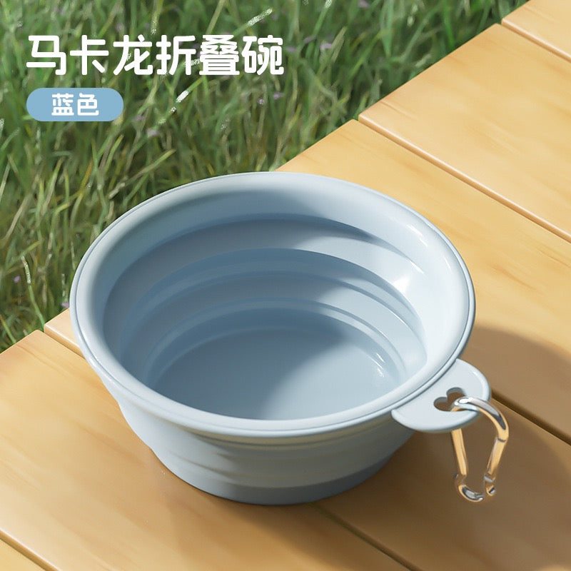 Collapsible Pet Travel Bowl – Portable Water & Food Bowl with Carabiner