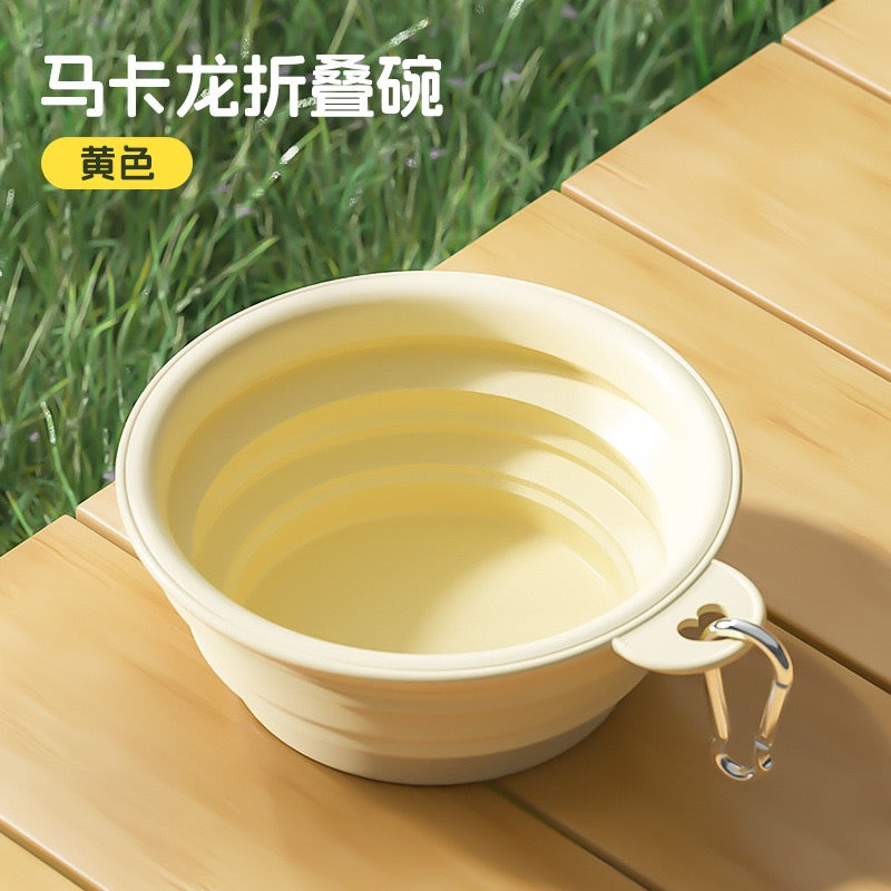 Collapsible Pet Travel Bowl – Portable Water & Food Bowl with Carabiner
