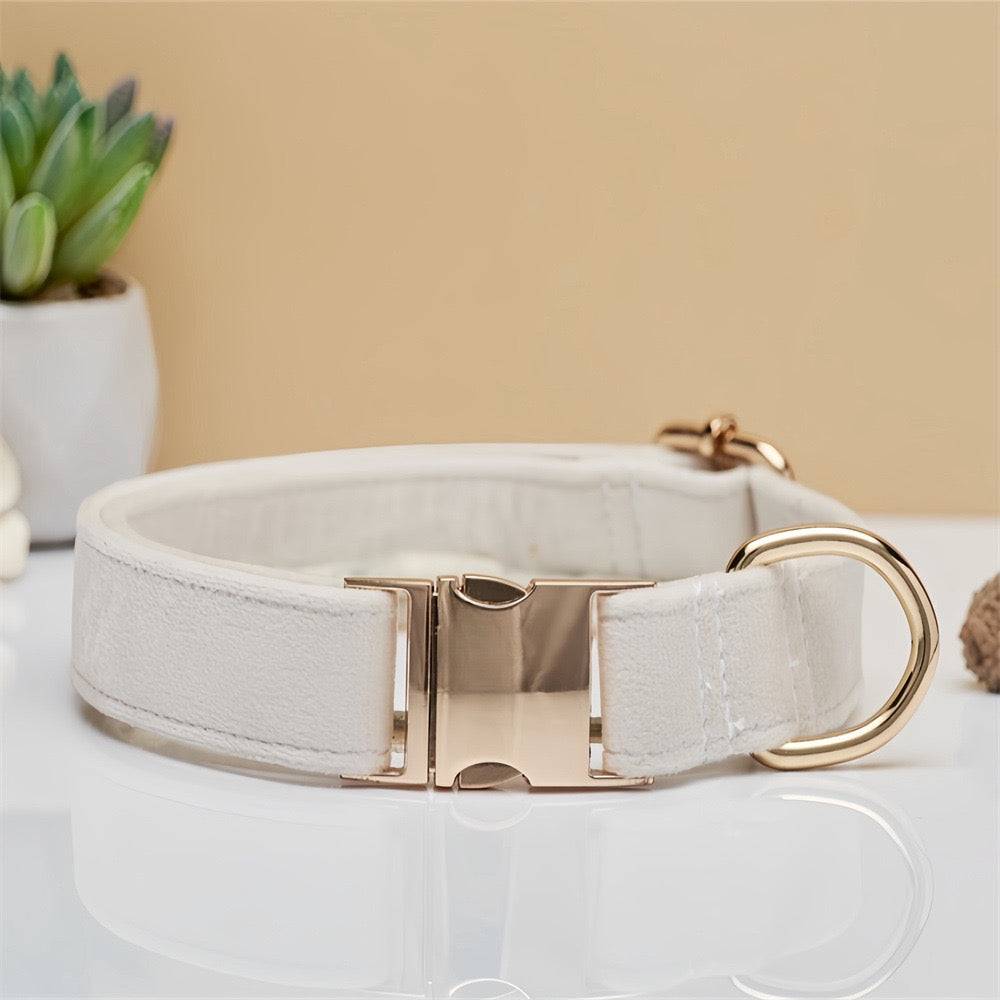 Velvet Pet Collar – Soft Customizable Collar for Cats & Dogs All Sizes