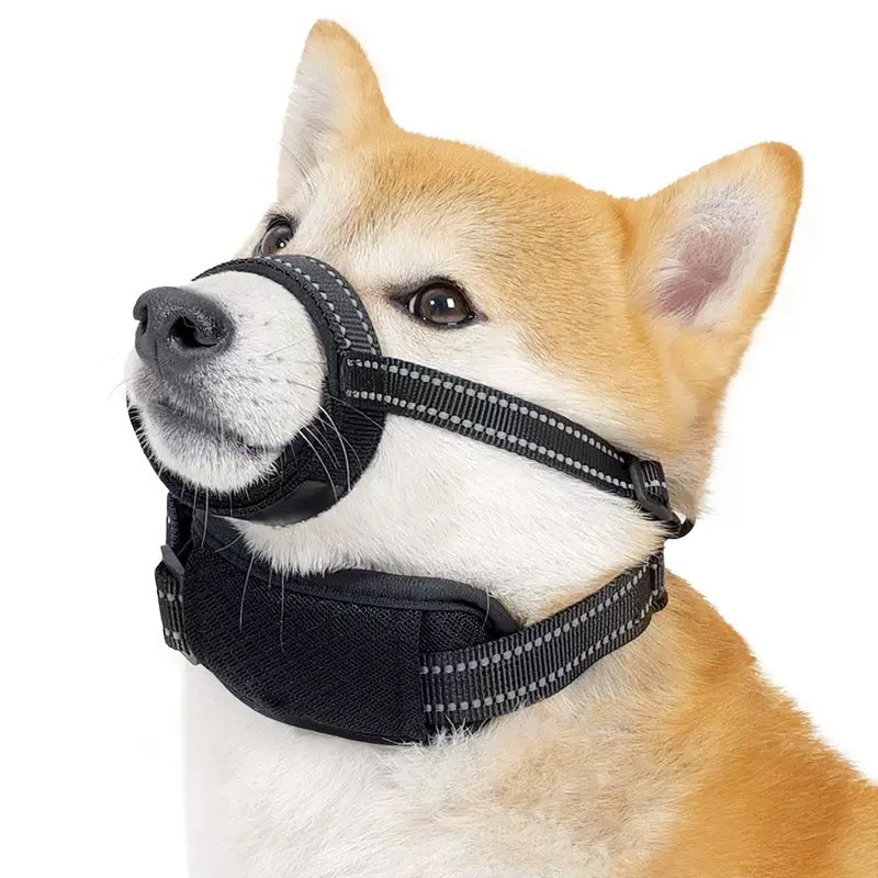 Reflective Adjustable Dog Muzzle | Prevent Biting Chewing Barking