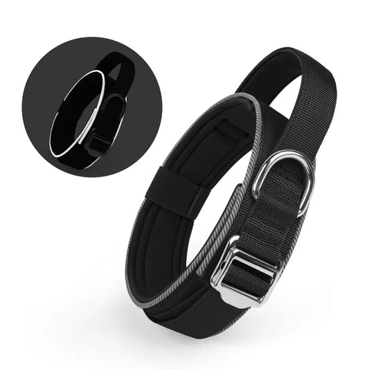 Night Reflective Soft Neoprene Padded Dog Collar | Durable Nylon Adjustable Pet Collar for All Breeds