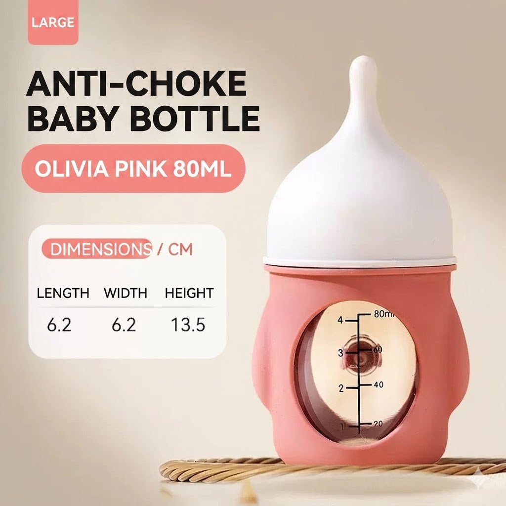 20ml ８０MLSmall Pet Nursing Bottle, BPA-Free Silicone Puppy Kitten Feeding Bottle with Scale, Anti-Colic Soft Nipple for Newborn Small Animals