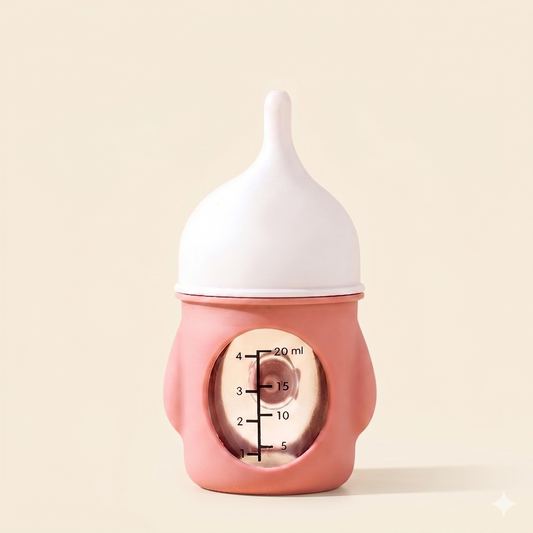 20ml ８０MLSmall Pet Nursing Bottle, BPA-Free Silicone Puppy Kitten Feeding Bottle with Scale, Anti-Colic Soft Nipple for Newborn Small Animals