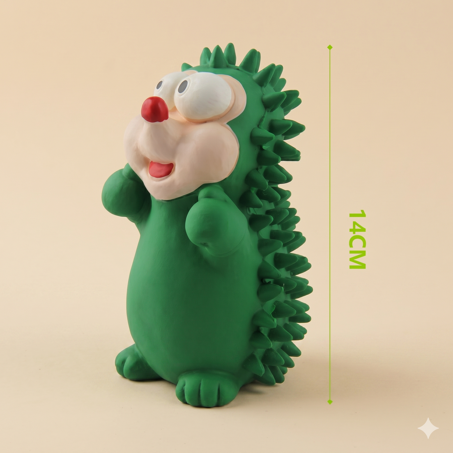 Latex Squeaky Hedgehog Dog Chew Toys, Spiky Teething Toys for Puppies, Interactive Squeaker Toys for Small Dogs