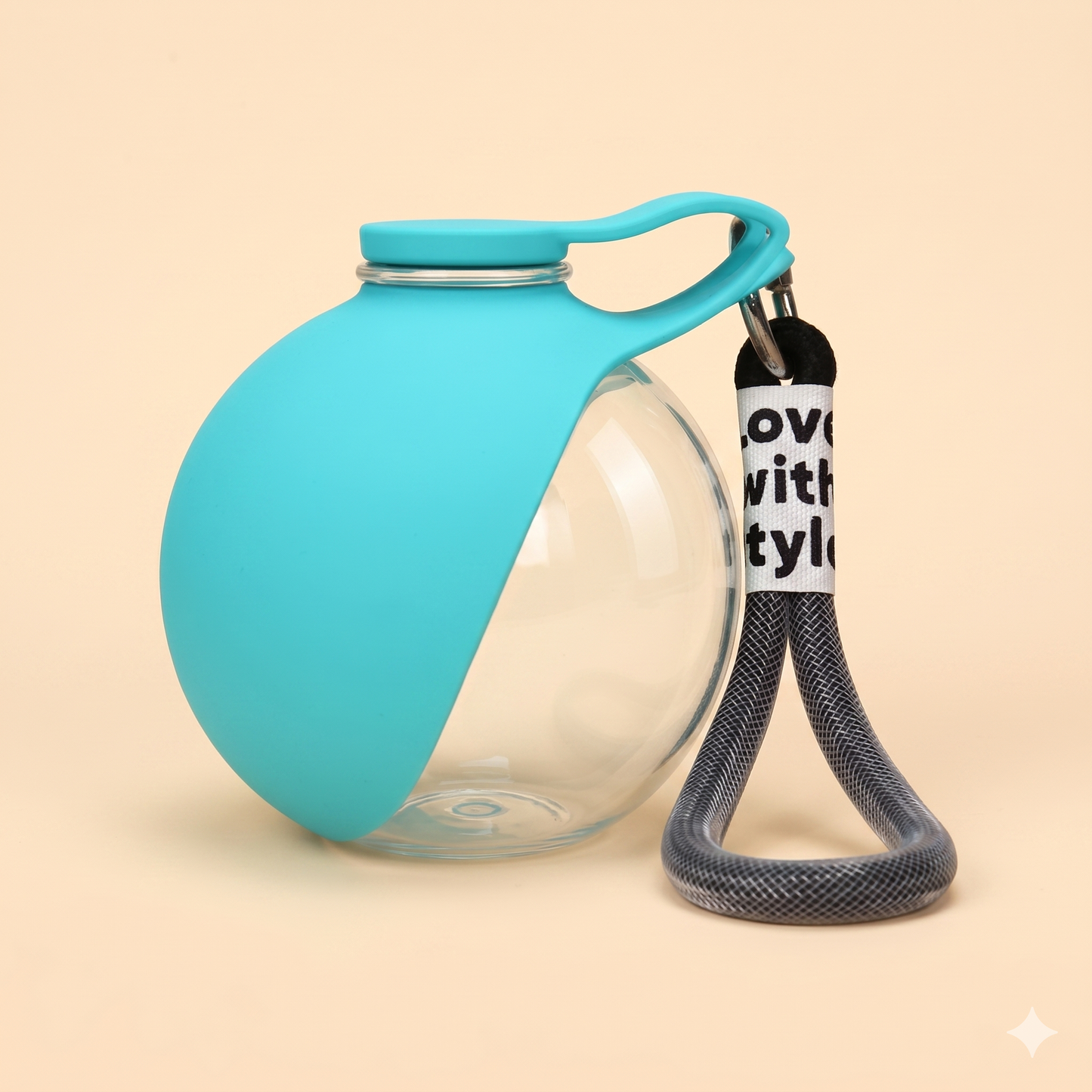 285ml PETG Pet Water Bottle, Leak-Proof BPA-Free Portable Dog Water Dispenser with Lanyard, Outdoor Travel Drinking Cup for Small Dogs & Cats