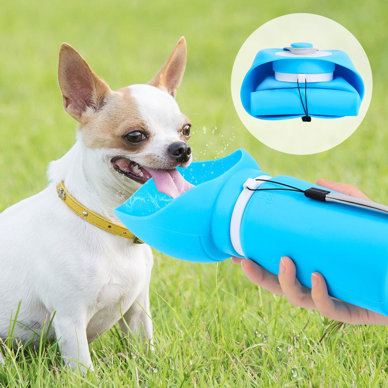 Portable Silicone Pet Travel Water Cup Outdoor Dog Cat Water Bottle