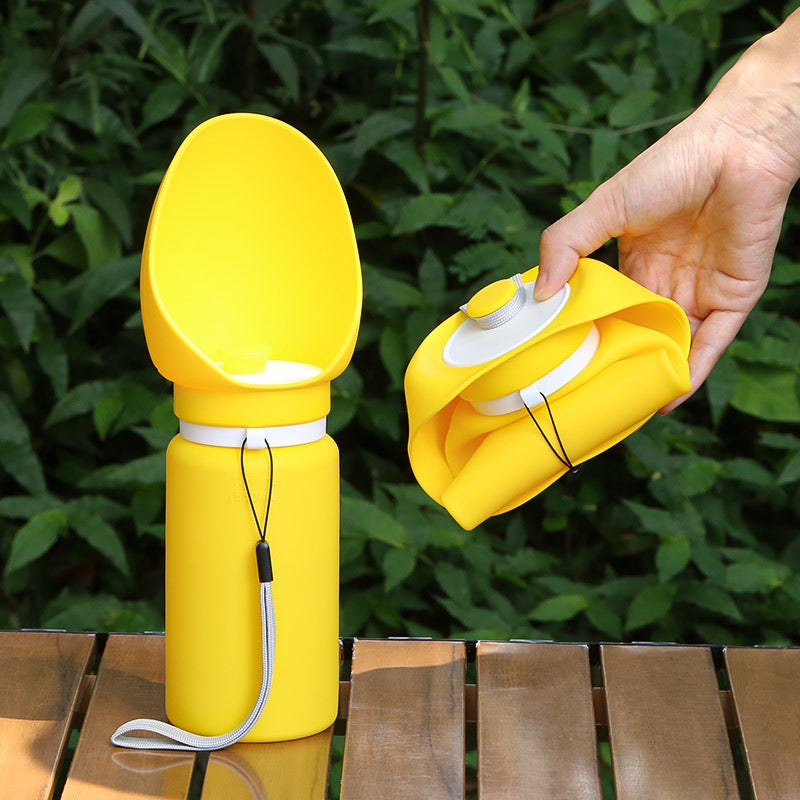 Portable Silicone Pet Travel Water Cup Outdoor Dog Cat Water Bottle