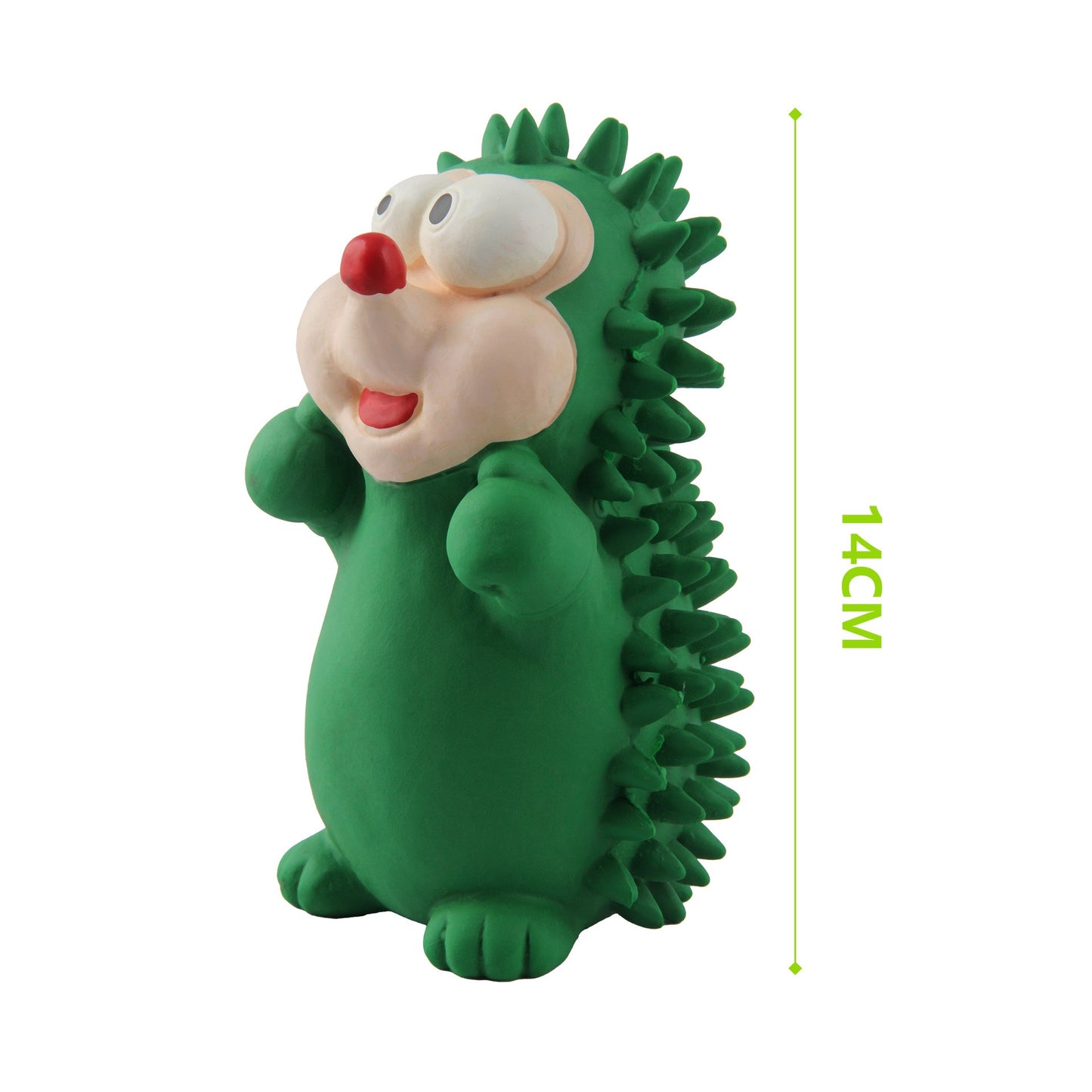 Latex Squeaky Hedgehog Dog Chew Toys, Spiky Teething Toys for Puppies, Interactive Squeaker Toys for Small Dogs