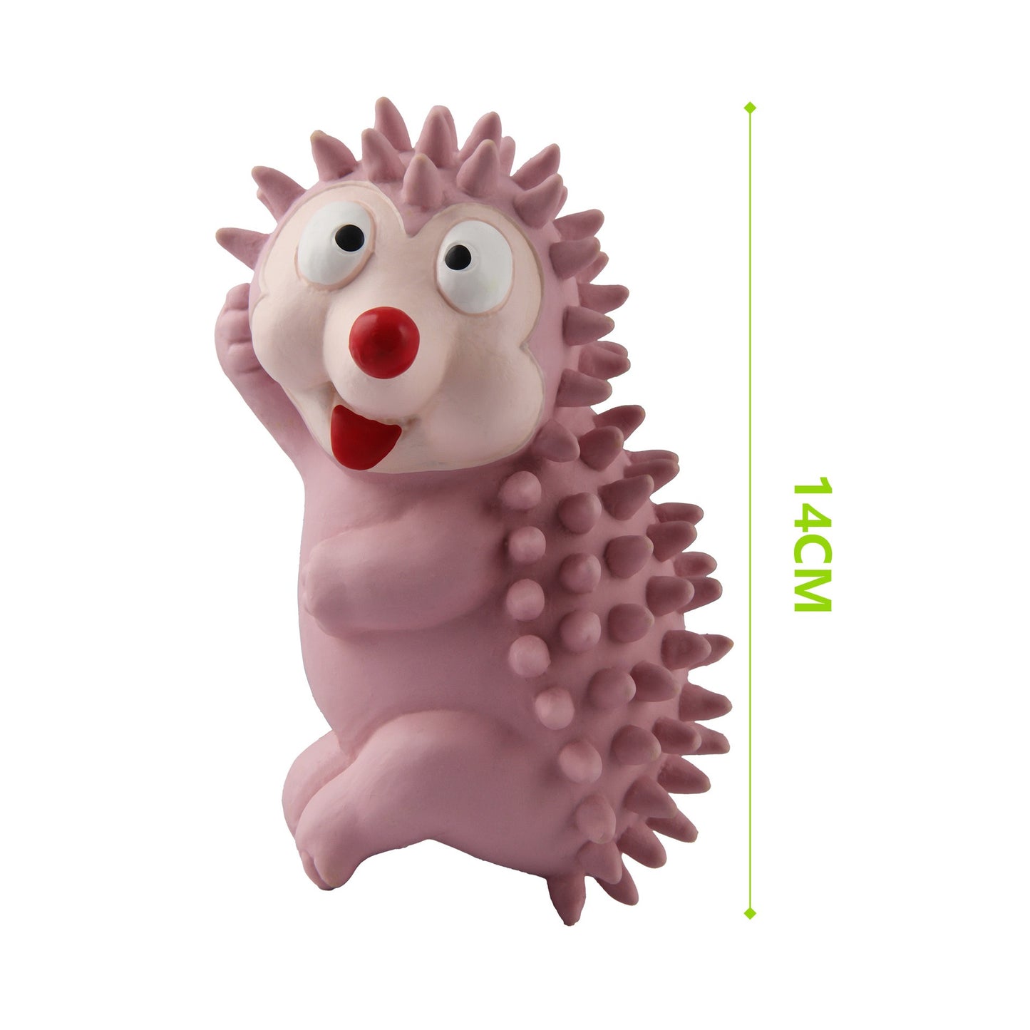 Latex Squeaky Hedgehog Dog Chew Toys, Spiky Teething Toys for Puppies, Interactive Squeaker Toys for Small Dogs