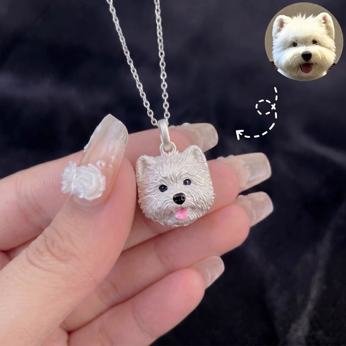 Custom Pet Silver Necklace – Turn Your Dog or Cat Photo into a Memorial Jewelry Keepsake