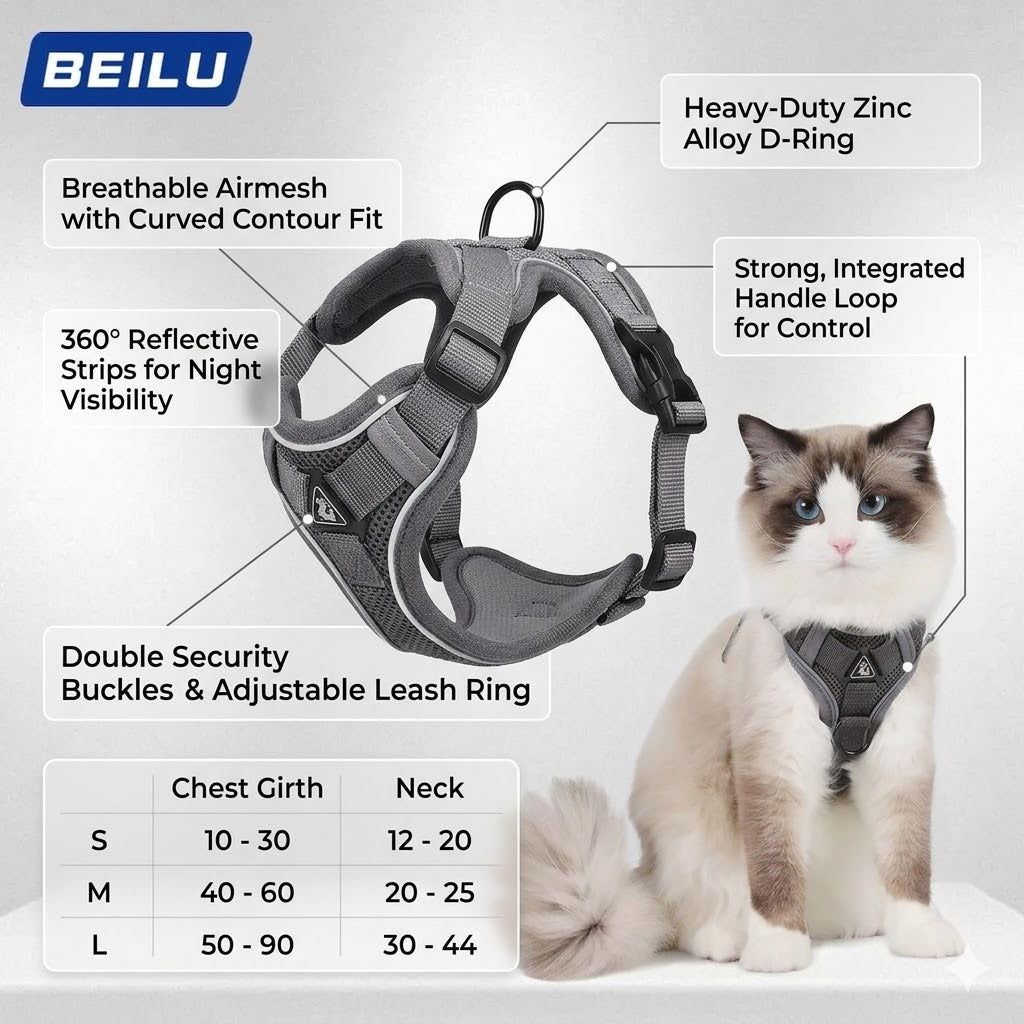 Escape-Proof Cat Harness & Leash Set